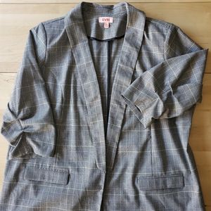 Houndstooth Checkered Blazer